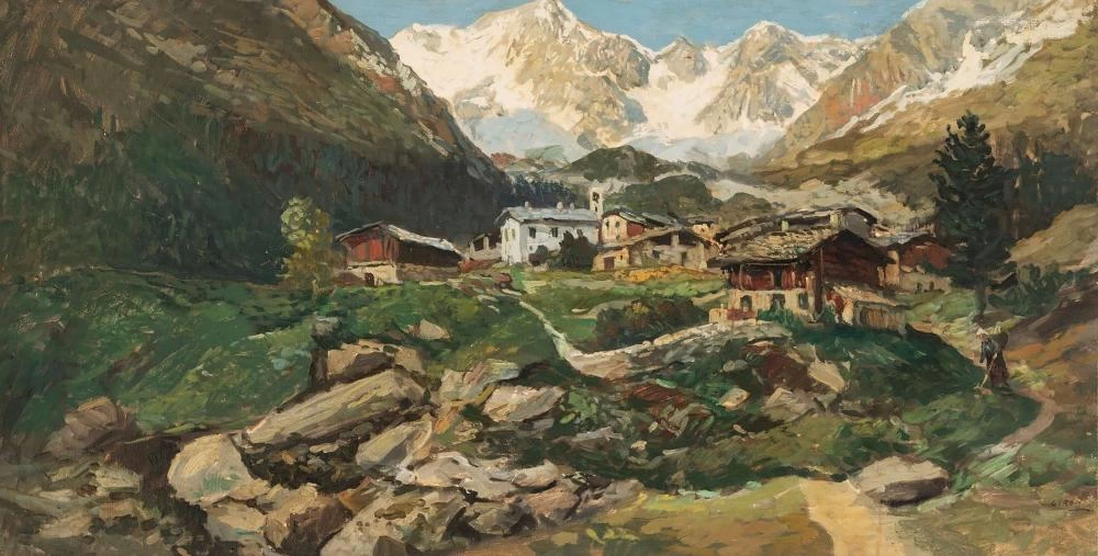 Charles Giron - Villaggio alpestre